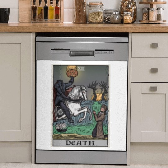 Death Tarot Card Terror Tarot Dish Washer Covers
