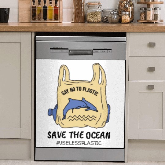 Save The Ocean Dolphins Save The Earth Environment Dish Washer Covers