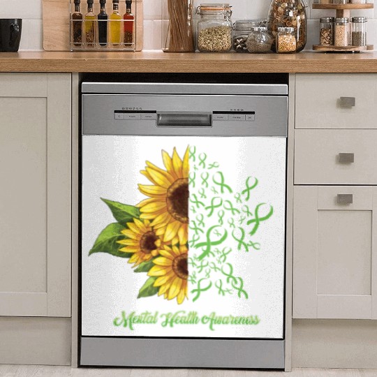 Sunflower May Green Mental Health Awareness Dish Washer Covers