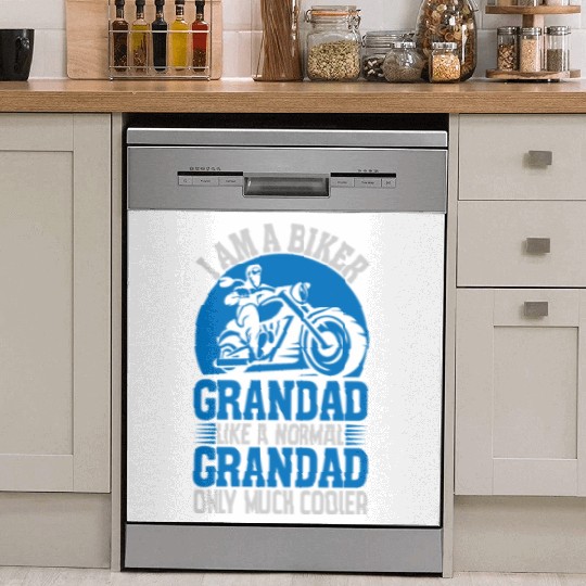 I'M A BIKER GRANDAD LIKE A NORMAL GRANDAD Dish Washer Covers