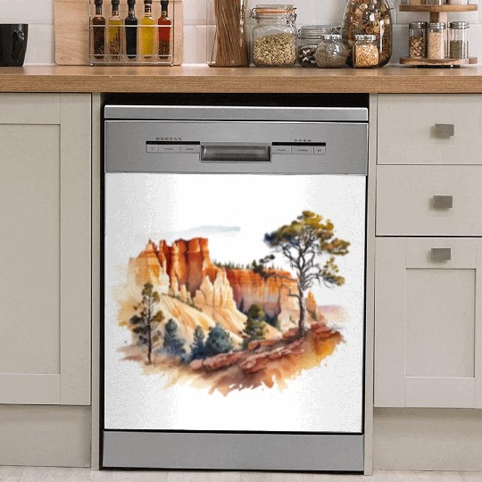 Bryce Canyon Watercolor Wonderland Dish Washer Covers