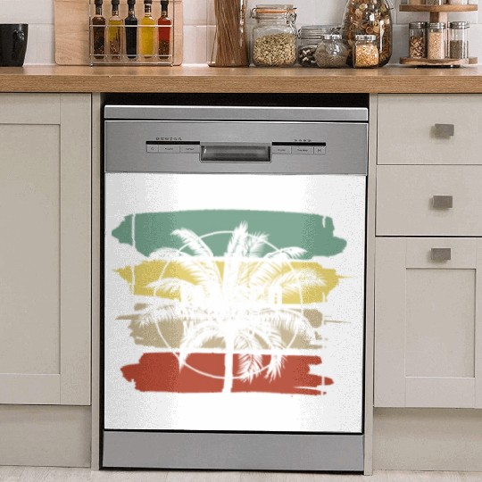 Jalisco Mexico Artistic Palm Tree Retro Dish Washer Covers