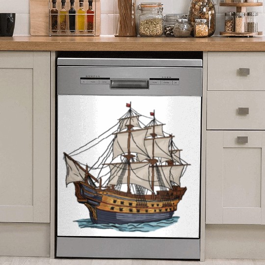 Columbus Day 1492 Ship Dish Washer Covers
