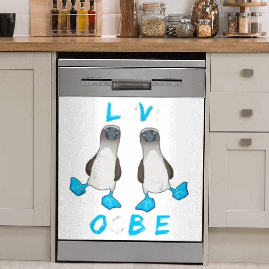 I Love Boobies Funny Booby Bird Dish Washer Covers