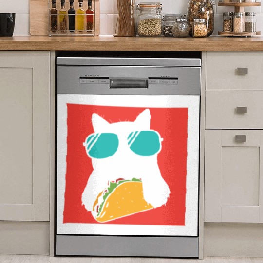 Cool Cat Taco Lover Dish Washer Covers
