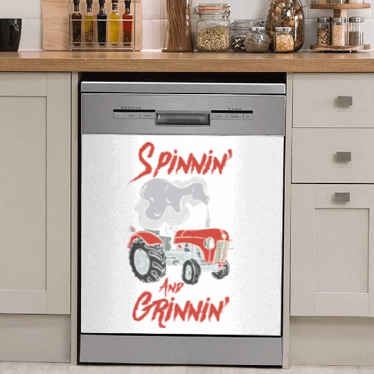 Tractor Pulling Farmer Dish Washer Covers