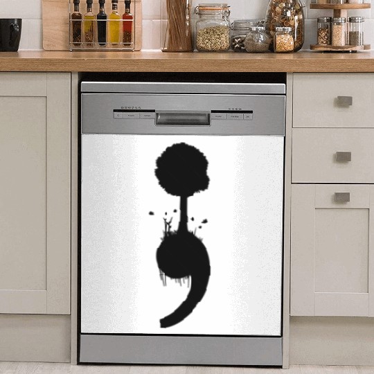 Semicolon Tree Suicide Depression Prevention Dish Washer Covers