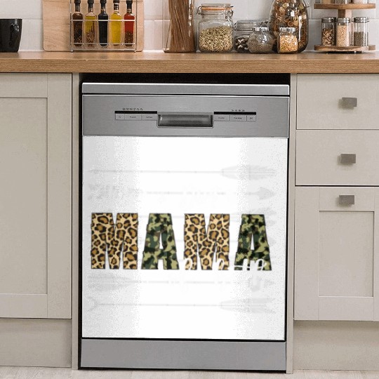 Glitter Dirt Mama Of Both With Leopard Camouflage Dish Washer Covers
