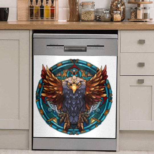 Stained Glass Eagle (2 of 4) Dish Washer Covers