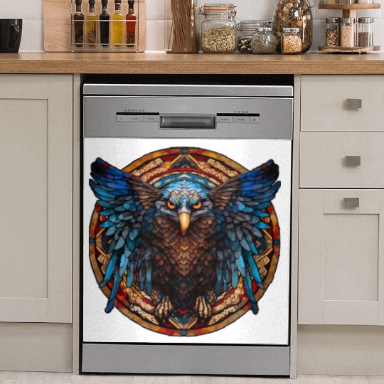 Stained Glass Eagle (4 of 4) Dish Washer Covers
