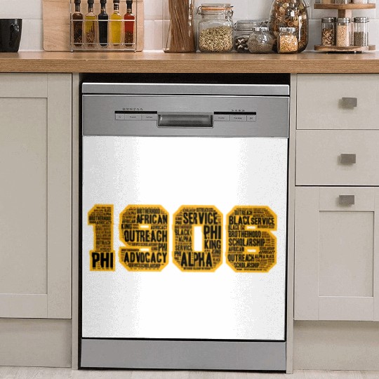 Mens Alpha African Fraternity Hand Sign 1906 Words Dish Washer Covers