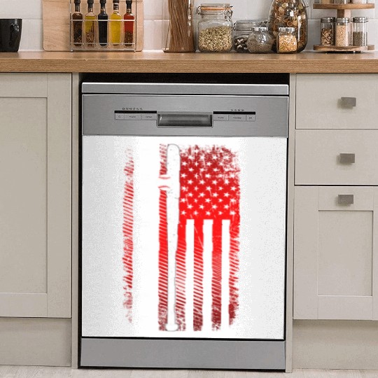 American Flag Baseball Dish Washer Covers