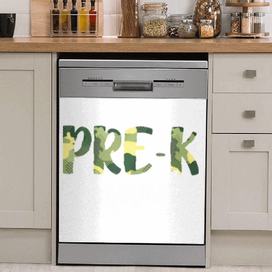 Camo Pre-K Squad Back To School Camouflage Dish Washer Covers
