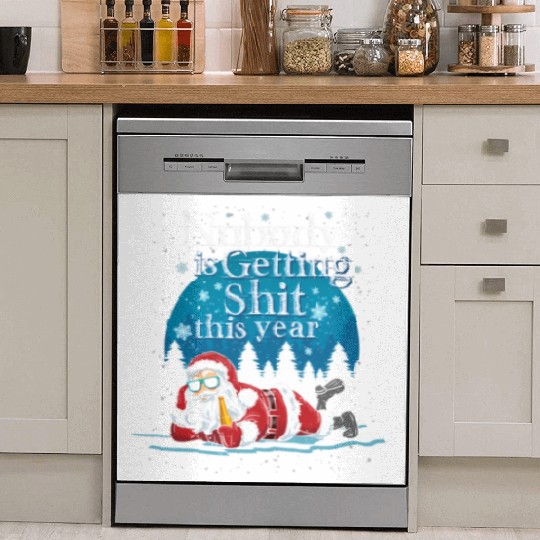 Santa 2020 Claus Ugly Bad Santa Dish Washer Covers