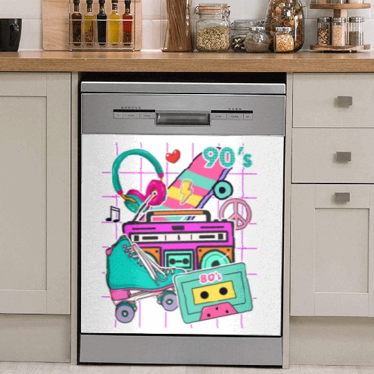 80'S 90'S Party Elements - Pop - Music Cassette Dish Washer Covers