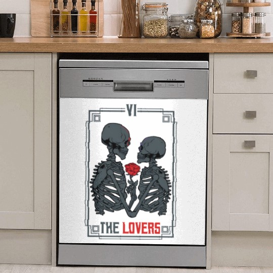 Tarot Card Astrology eleton ull Horror Dish Washer Covers