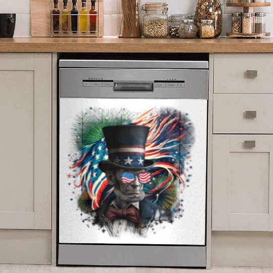 Merica Lincoln Independence Day Party 4th July Dish Washer Covers