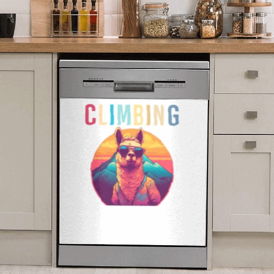 Funny Alpaca with Sunglasses - Alpaca My Rope Dish Washer Covers