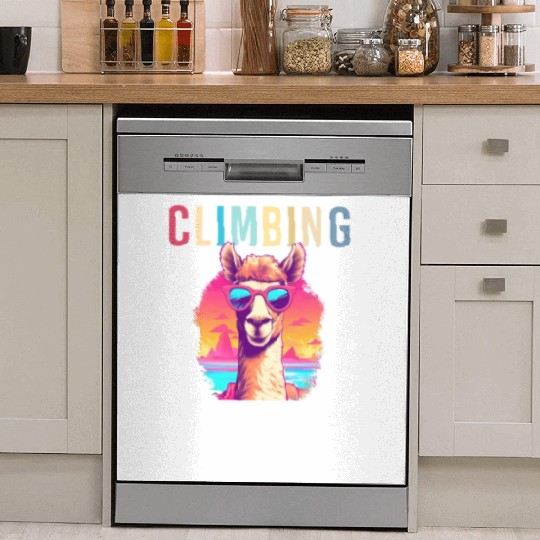 Funny Alpaca with Sunglasses - Alpaca-tude Dish Washer Covers