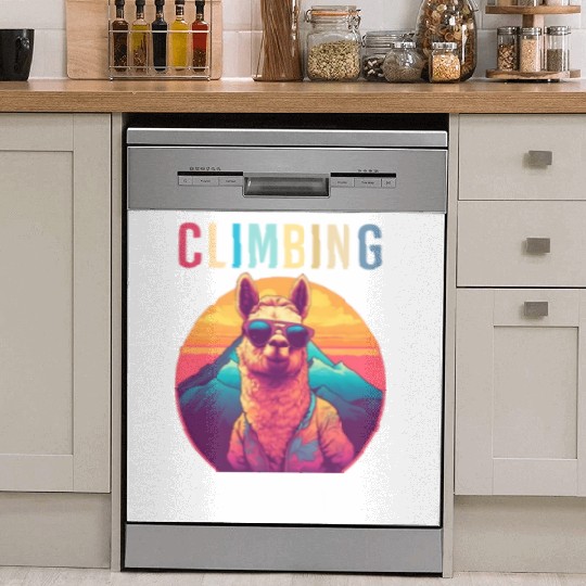 Funny Alpaca with Sunglasses - Alpacatude Dish Washer Covers