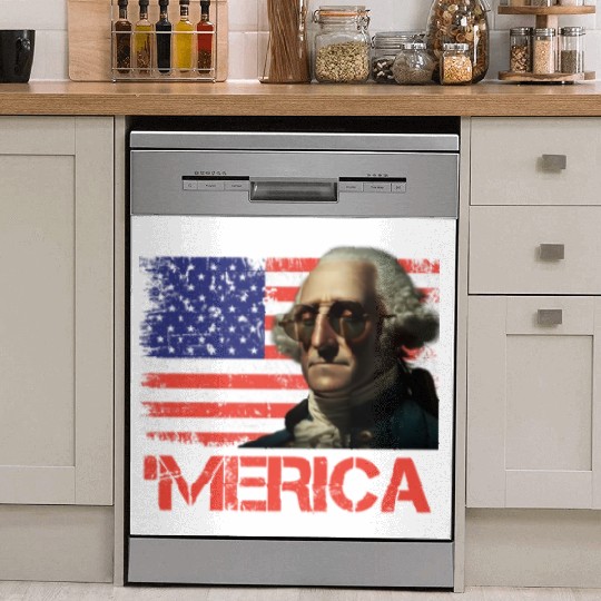 Merica George Washington Independence Day USA Dish Washer Covers