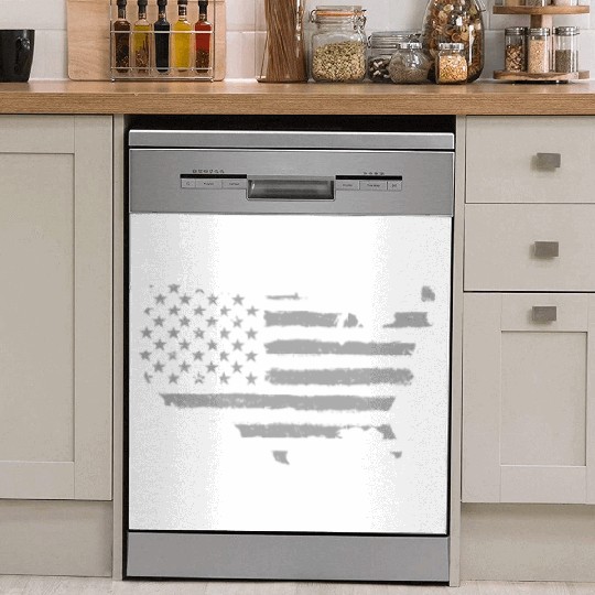 HAND PAINTED US FLAG Dish Washer Covers
