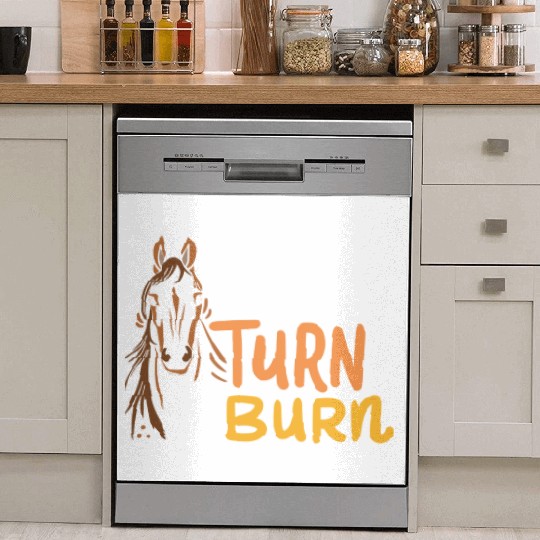 DESIGNEquestrian Fun Barrel Racing Turn N Burn Dish Washer Covers