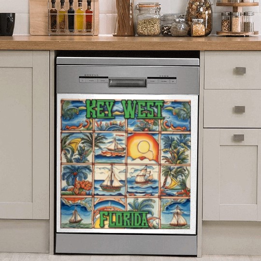Key West Folk Art Dish Washer Covers