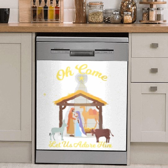 Let Us Adore Him - Advent Nativity Scene North Dish Washer Covers