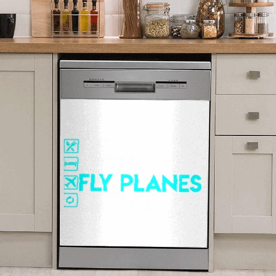 Eat Sleep Fly Planes Repeat Airplane Pilo Dish Washer Covers