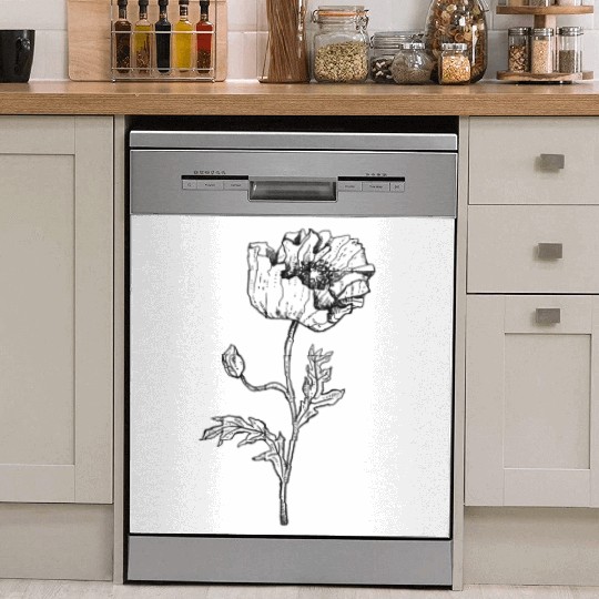 Poppy Wildflower Dish Washer Covers