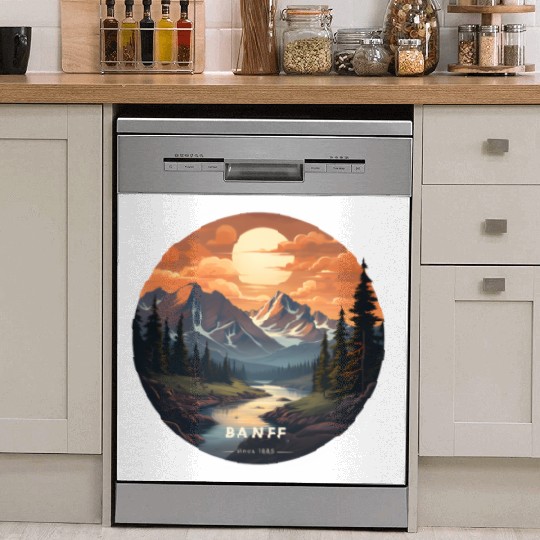 Banff sunset Dish Washer Covers