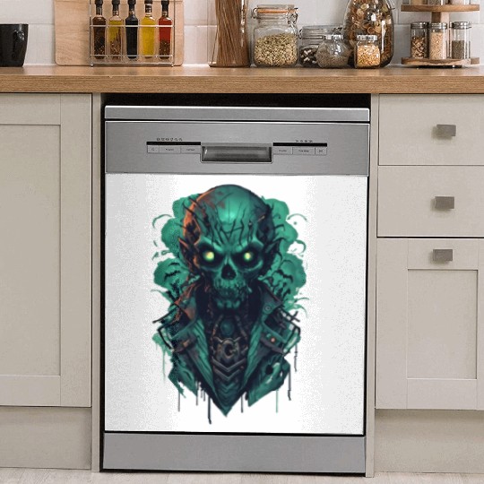 Green Toxic Zombie RPG Game Style Dish Washer Covers