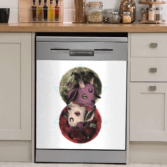 As Above So Below Goat Dish Washer Covers