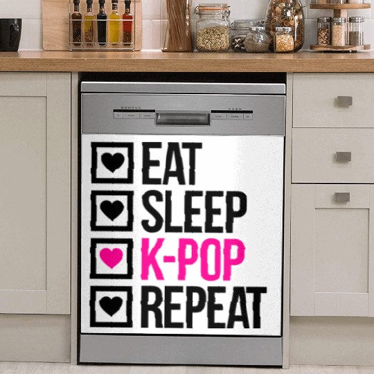EAT SLEEP KPOP REPEAT - Stupid Dish Washer Covers
