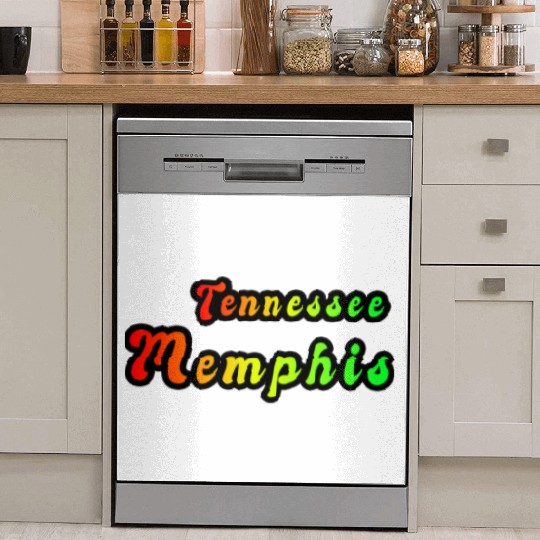 Memphis Tennessee rainbow design Dish Washer Covers