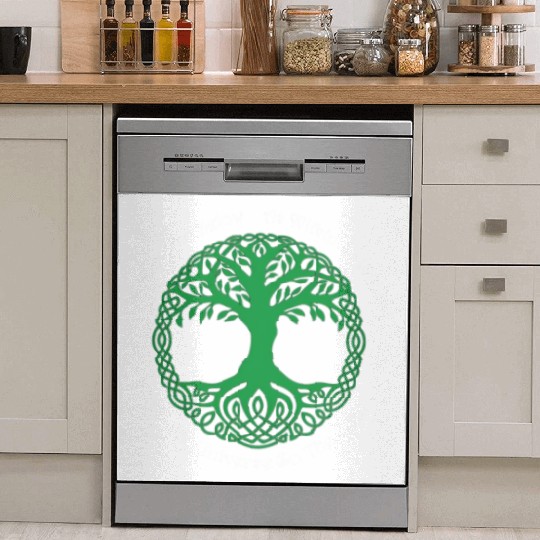 Pagan Celtic Wiccan As Above So Below Green Tree Dish Washer Covers