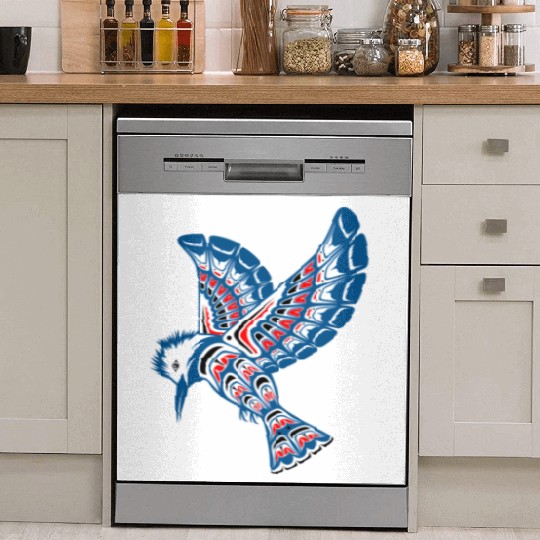 Native American Style Kingfisher Pacific Northwest Dish Washer Covers