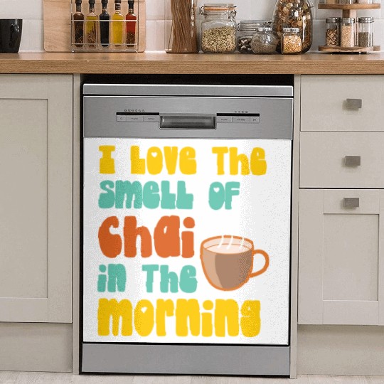 I Love The Smell Of Chai Tea Coffee Latte Lover Dish Washer Covers