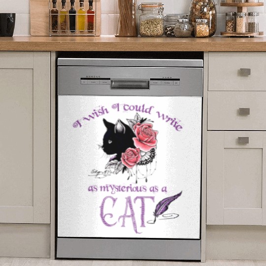 Mysterious Cat Edgar Allan Poe Dish Washer Covers