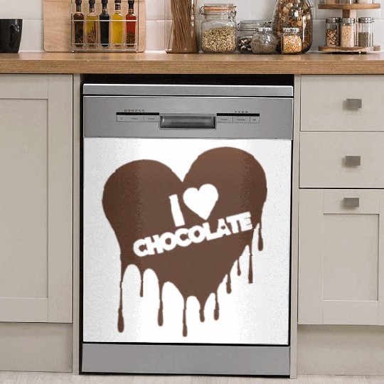 I Love Chocolate Candy Heart Lover Dish Washer Covers