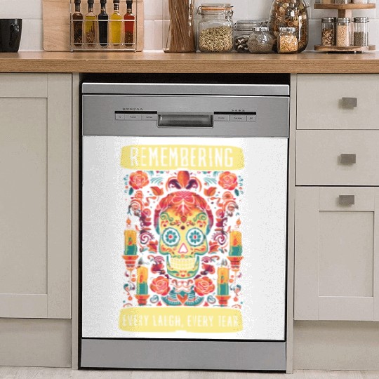 Dia De Los Muertos Sugar Skull Mexican Holiday Dish Washer Covers
