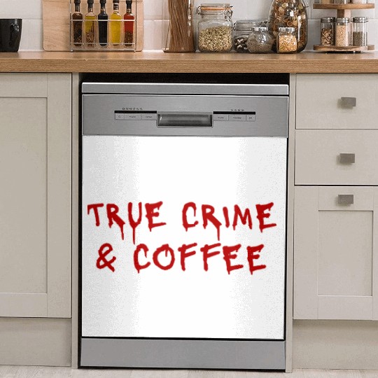 true crime and wine Dish Washer Covers