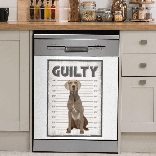 Guilty Weimaraner Mug Shot Dish Washer Covers