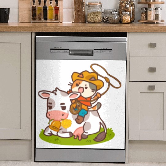 Meow Dy Yeehaw Cowboy Cat Dish Washer Covers