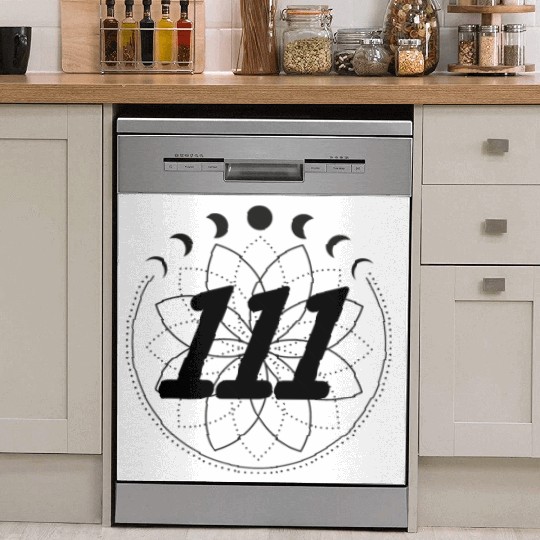Mandala Angel Numbers 111 Moon Cycle Dish Washer Covers