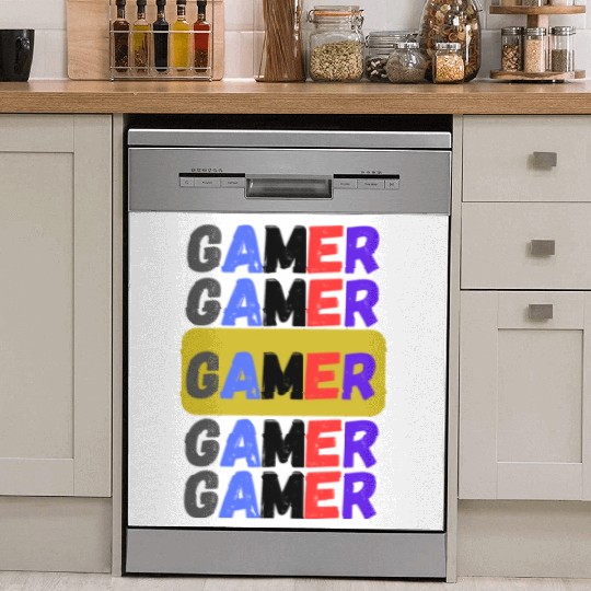 Distressed Retro Gamer Dish Washer Covers