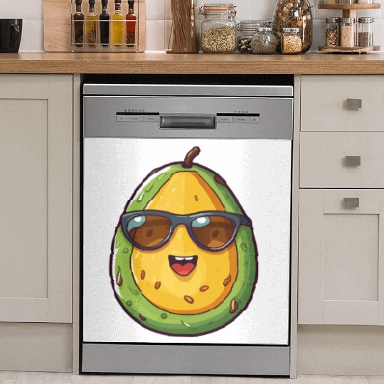 Kawaii Avocado Nerd: Healthy Intelligence Dish Washer Covers
