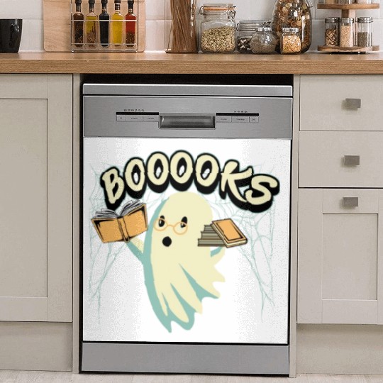Ghost With Books Booooks Dish Washer Covers