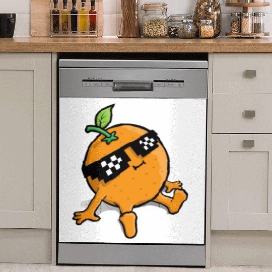 Cool Relaxing Orange Fruit Pixel Sunglasses Face Dish Washer Covers